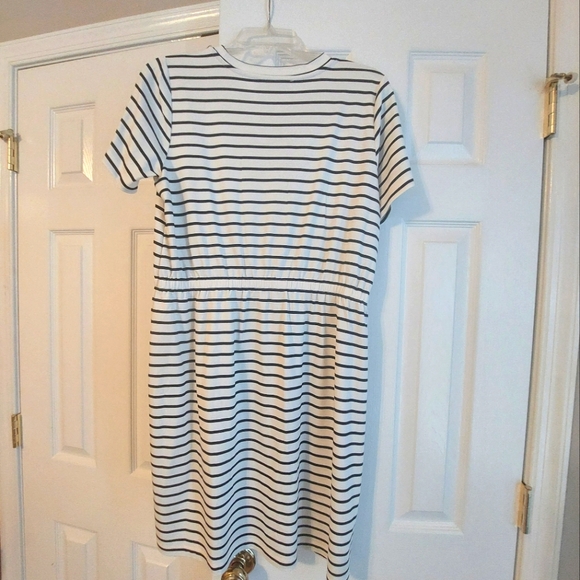 LOFT Striped Short Sleeve Dress - Picture 1 of 2
